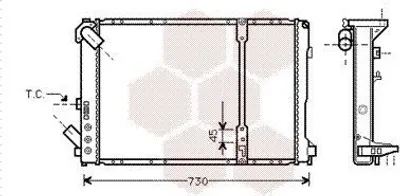 Produktbild von VAN WEZEL 43002209 Kühler Wasserkühler Motorkühler für RENAULT ESPACE III (JE0)