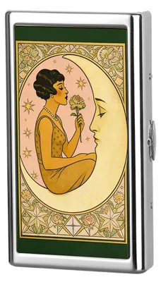 Produktbild von Kartenetui im Vintage-Stil, schlankes Edelstahl-Kartenetui mit sicherem Druckknopfverschluss, passend für Bargeld, Ausweis, Visitenkarten, Geldbörse für Damen und Herren
