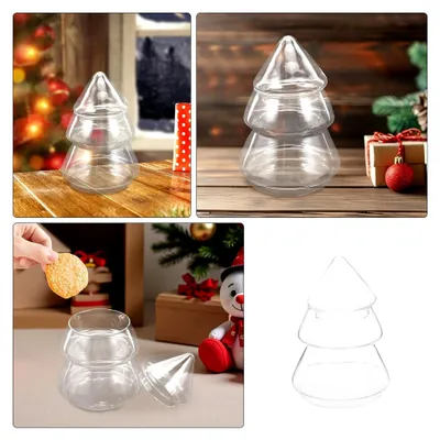 Produktbild von Weihnachtliches Bonbonglas 220 ml aus klarem Glas mit Deckel