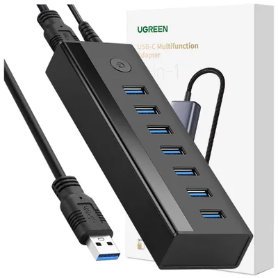 Produktbild von Ugreen Multifunktions-Hub 7W1 Usb-A - 7Xusb-A 5Gb/S Schwarz (Us219)