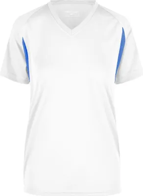 Produktbild von Ladies' Running-T Funktionelles Laufshirt white/royal, Gr. M