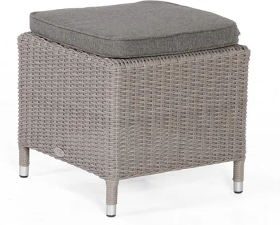 Produktbild von Sonnenpartner Garten-Fußhocker Solares Aluminium mit Polyrattan stone-grey Hocker