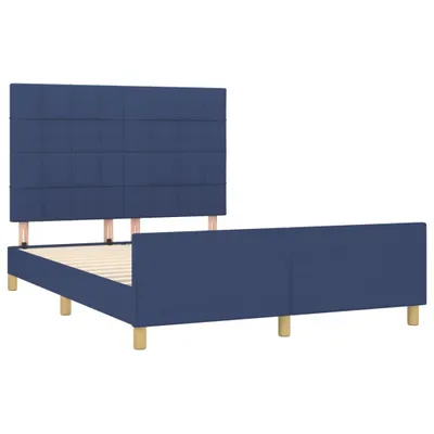 Produktbild von Bettgestell ohne Matratze Blau 140x190 cm Stoff