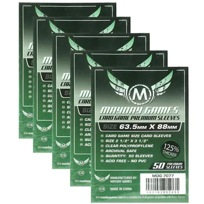 Produktbild von Mayday Premium Card Game Sleeves Hüllen 63,5x88mm 250 Stück Vorteilspack 7077