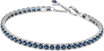 Produktbild von Pandora Tennisarmband Damen Funkelnde Blaue Kristalle Silber 591469C02-16 cm