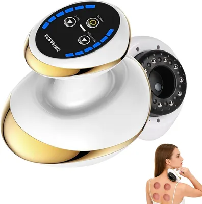 Obrázok produktu pre Prístroj na lymfodrenáž – masáž na celulitídu – spevnenie pokožky – 4-v-1 terapia – 17 cm – biely