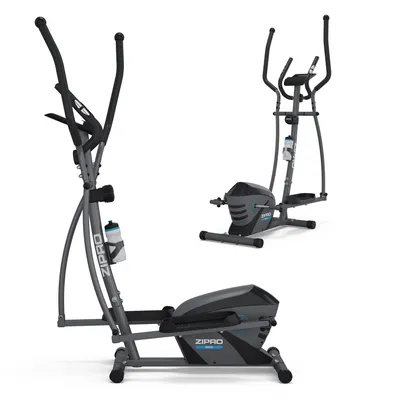 Produktbild von Zipro Shox Magnetischer Crosstrainer Heimtrainer bis 120 kg | Fitnessgerät für Zuhause mit LCD-Computer, Pulsmesser & 6 kg Schwungmasse