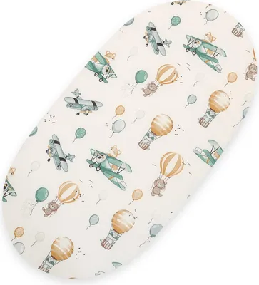 Produktbild von Baumwolllaken für Moseskorb Boho Gondel Kinderwagen 75x35 cm - Sky Adventure