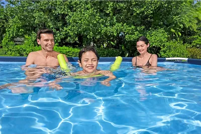 Produktbild von Bestway® Steel Pro™ Frame Pool ohne Pumpe 300 x 201 x 66 cm, dunkelblau, eckig