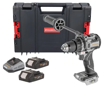 Produktbild von ProCraft Industrial CD20C-BB Akku Schlagbohrschrauber 20 V 120 Nm Brushless + 2x Akku 2,0 Ah + Ladegerät + RHINO Toolcase