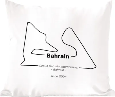 Produktbild von MuchoWow® Zierkissen Sofakissen Wohnzimmer Dekokissen 40x40 cm Bahrain - Formel 1 - Rennstrecke - Foto Kissen - Schlafzimmer Dekoration