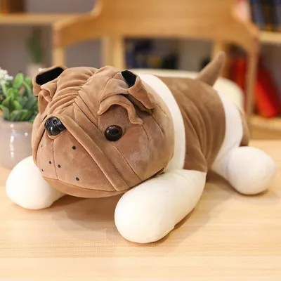 Produktbild von Bulldogge Kuscheltier - 25cm süßes weiches Plüschtier Hund Bulldog