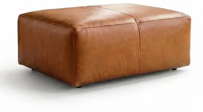 Produktbild von KAWOLA Polsterhocker CELESTE Hockerbank Leder cognac