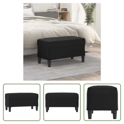 Obrázok produktu pre Lavica The Living Store čierna 70x35x41 cm Imitácia kože