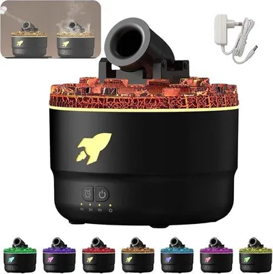 Productafbeelding van 2-in-1 Aroma Diffuser en Luchtbevochtiger voor de Slaapkamer, 180 ml, LED Verlichting, 7 Kleuren, Met Timer en Geurolie Functie