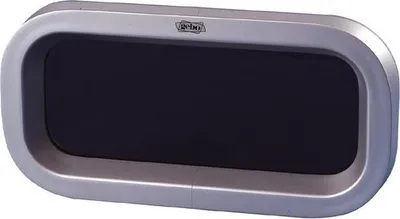 Image de Hublot rectangulaire pliable Gebo en aluminium 375 x 215 mm