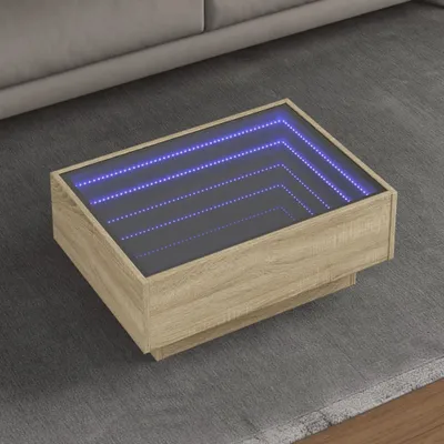 Produktbild von Möbel LED-Couchtisch Sonoma Eiche 70x50x30 cm Holzwerkstoff - Couchtische &27716