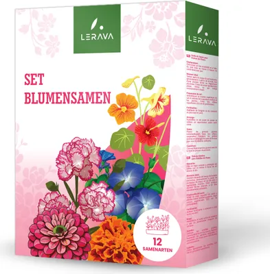 Produktbild von LERAVA® Blumensamen – blumensamen mehrjährig winterhart - für Garten und Balkon – samen für schnelle Keimung - einfache Bepflanzung und Aussaat