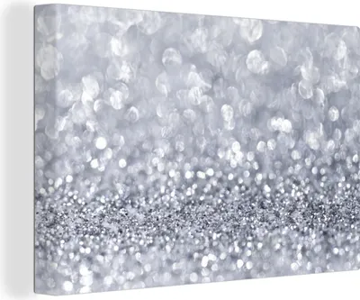 Produktbild von OneMillionCanvasses® Malba na plátně Nástěnná malba na plátně - Stříbrné třpytky - 150x100cm