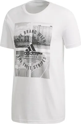 Produktbild von adidas Herren Baumwoll T-Shirt Tee, Größe:XL, Farbe:Weiß