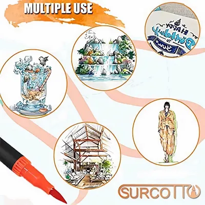 Produktbild von Filzstifte Dual-Tip Set, 60 Stück, Pinsel- und Fineliner-Spitze, für Bullet Journal