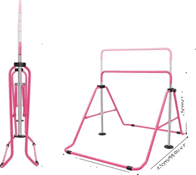 Produktbild von Turnstange, faltbares Design, unterstützt Kinder bis zu 100 kg, Rosa