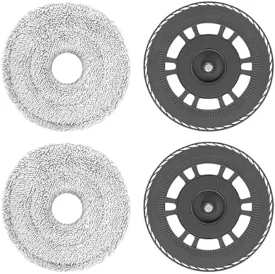 Produktbild von PromoHome® Dweilbezüge mit Ersatzhalter, Wischerplatten für Dreame L10s Pro Ultra Heat, kompatibel mit Dreame X40 Ultra / L20 Ultra / X40