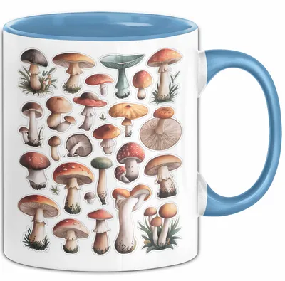 Produktbild von Pilzliebhaber Tasse Geschenkidee Pilz Fan Geschenkidee Lustig (Blau)
