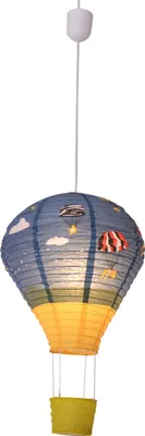 Produktbild von Näve Leuchten Papier-Pendelleuchte "BALLON" Papier-Pendelleuchte "BALLON" Pendelleuchten - Papier-Pendelleuchte "BALLON", Hängelampe im Romantic Style, aus Metall und Papier in bunt, 105 cm hoch, Ø 35 cm, E27-Fassung