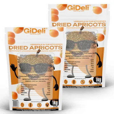 Produktbild von Getrocknete Aprikosen 2kg Ohne Zuckerzusatz Naturbelassen Rohkost Vegan GiDeli