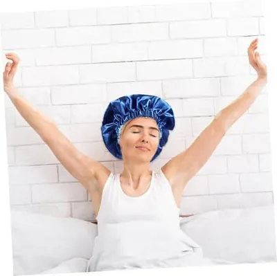 Produktbild von Satin Schlafmütze für Damen Haarwickel zum Schlafen Doppellagiger Satin Haarhaube für Haarpflege Angenehm zu Tragen