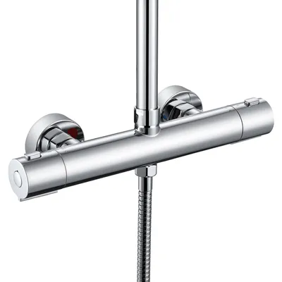 Thermostat-Duscharmatur, 2 Ausgänge, G1/2, 150 mm, Chrom