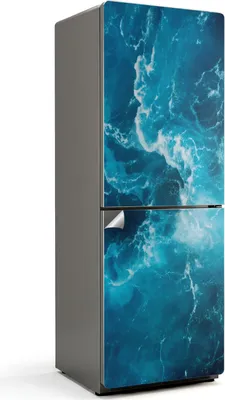 Zdjęcie produktu dla Fale na piasku - Naklejka na lodówkę - Naklejka na lodówkę - Dekoracja lodówki - Folia samoprzylepna - Dekoracja kuchni - 70x190 cm