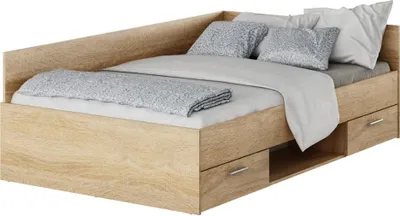 Obrázek produktu pro Kondela Postelový rám s úložným prostorem Boat 120 - dub sonoma