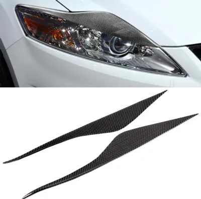 Zdjęcie produktu dla 2 sztuki ozdobnych nakładek na reflektory z włókna węglowego, pasujące do Forda Mondeo MK4 2007–2013
