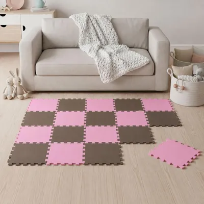 Produktbild von 18 Teile Baby Kinder Puzzlematte ab Null - 30x30 Puzzle Spielmatte Krabbelmatte, KI-generiertes Bild
