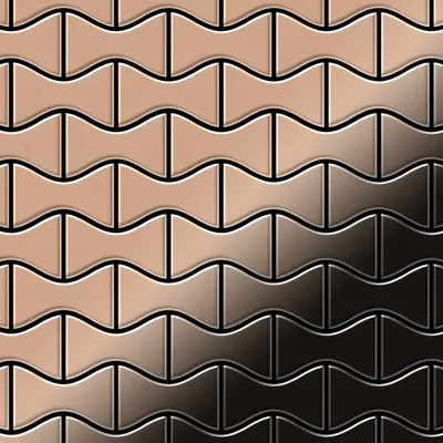 Imagen del producto de Azulejo mosaico de metal Cobre laminado cobre 1,6mm Kismet-CM Karim Rashid