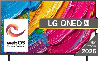 Obrázek produktu pro LG QNED 50QNED80A3A, 127 cm (50"), 3840 x 2160 px, QNED, Smart TV, Wi-Fi, Černá
