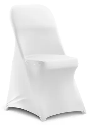Produktbild von UISEBRT 100er Set elastische Klappstuhlhusse Weiß, 500g+ Hochdicht-Polyester Stuhlbezüge für Hochzeit & edle Bankettveranstaltungen
