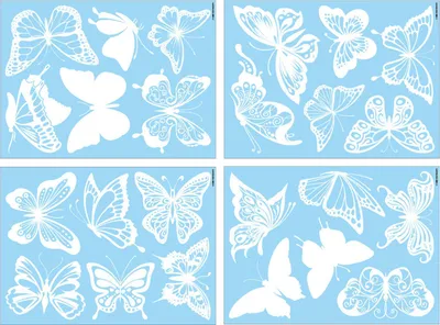 Obrázek produktu pro 4 listy Anti-Collision Window Stickers DIY Butterfly Theme Window Clings Removable PVC Glass Stickers for Bird Strikes