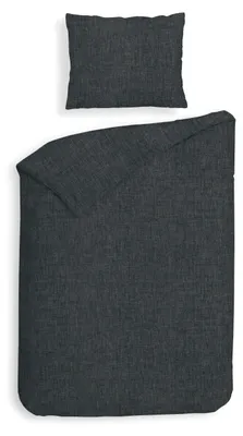 Produktbild von Heckettlane Franela Bettbezug - 155x220 cm – 100% Baumwoll-Flanell – Hochwertige Bettwäsche mit motiv – Weich - Atmungsaktiv und Hautfreundlich – inkl. 80x80 cm Kissenbezug – Grau