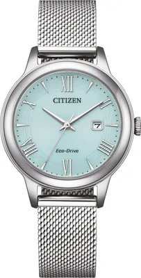 Produktbild von Damen Solaruhr mit hellblauem Zifferblatt aus Edelstahl von Citizen