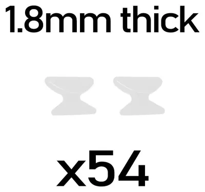 Imagen del producto de Almohadillas para gafas, antideslizantes, autoadhesivas, 54 unidades, 1,8 mm, color blanco