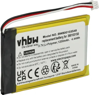 Produktbild von vhbw Akku kompatibel mit TomTom Go 7000 HD, 7000 GPS Navigation Navi (1200 mAh, 3,7 V, Li-Ion)