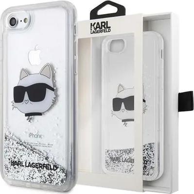 Produktbild von Karl Lagerfeld Klhci8Lnchcs Etui Für Iphone 7/8/ Se 2020 / Se 2022 - Silber Glitter Choupette Kopf