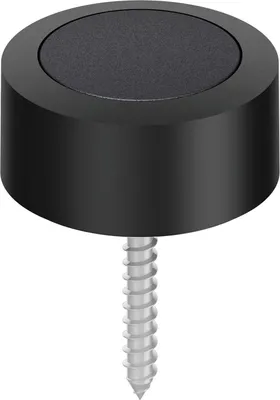 Immagine prodotto di FSB Fermaporta da pavimento ø 48mm per avvitamento - Fermaporta in gomma, alluminio nero opaco