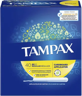 Zdjęcie produktu dla Tampax - Regular - Tampony z kartonowym aplikatorem - 40 sztuk