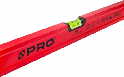 Produktbild von PRO600 Wasserwaage, rot lackiert, 120 cm