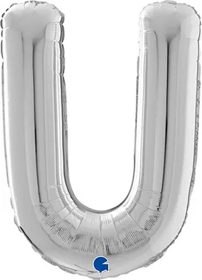 Obrázek produktu pro Obří fóliový balónek s písmeny 26"/66cm | Stříbrná #U