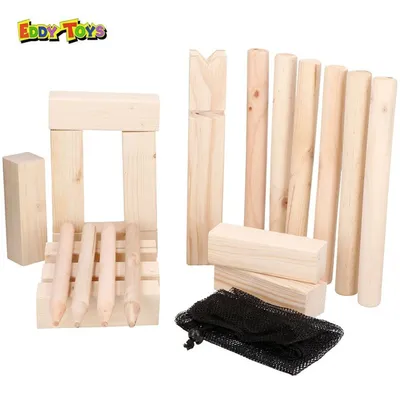 Produktbild von Kubb Wikingerspiel Wurfspiel Outdoor-Schach Gartenspiel Spielzeug
